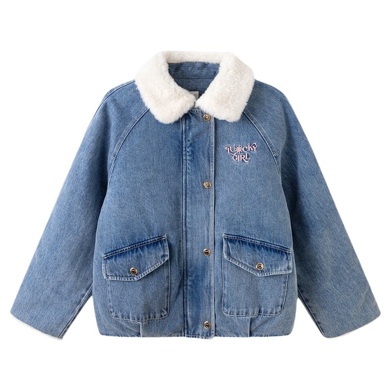 巴拉巴拉balaOne牛仔棉服外套女