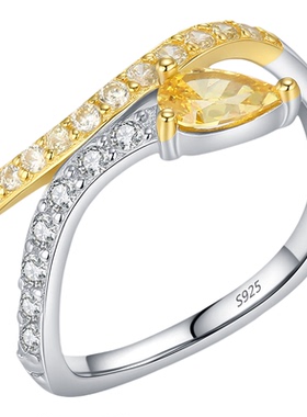 【雅影】闪钻蛇形S925纯银戒指女