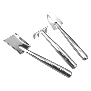 不锈钢迷你多肉盆栽种植松土家用养花铲子花锹耙子绿植园艺三件套