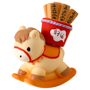 可爱马年吉祥物国潮文创摆件2026年盲盒春节装饰品本命年新年礼物