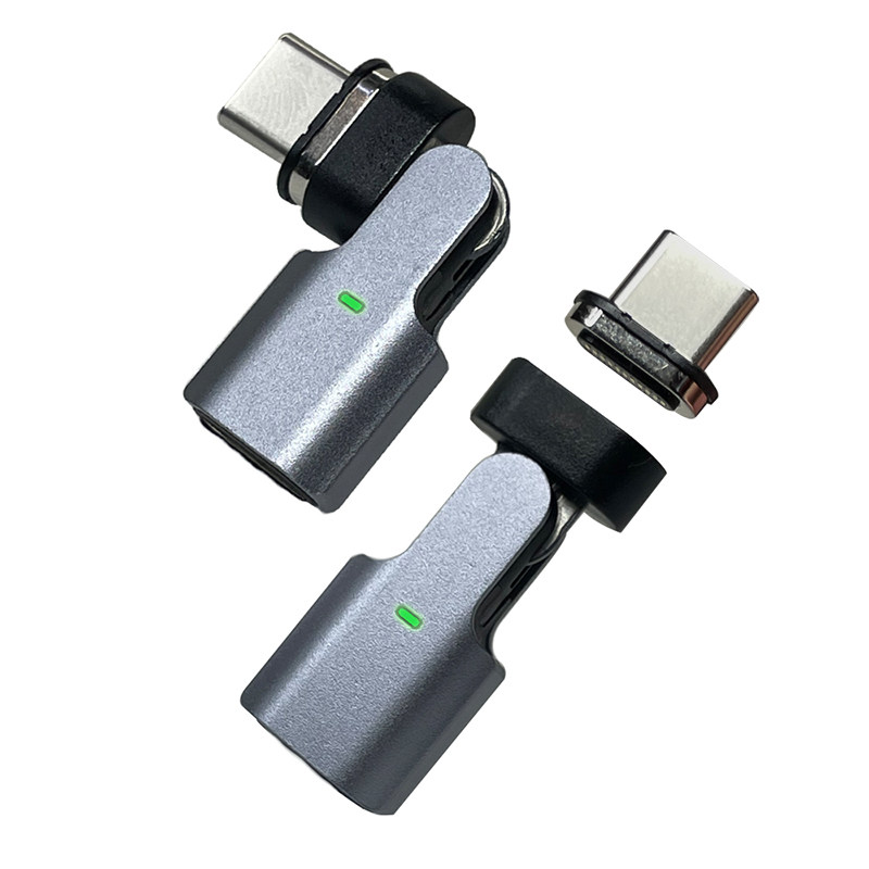 原厂11针旋转磁吸转接器双面LED指示灯PD120W快充Type-C转换头一拖三适用苹果8/17Max华为三星车载秒变磁力线