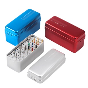 牙科车针消毒盒牙胶尖放置盒扩大针耐高温72孔器械盒收纳根管锉架