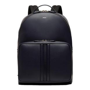 【尊享折扣】BALLY巴利深蓝色牛皮革男士双肩包6310278