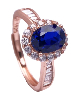 流行小蛮腰戒托空托S925纯银镶嵌椭圆戒指空托活口轻奢小众高级感