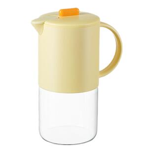 socro冷水壶家用大容量玻璃耐高温凉水壶自动开合泡茶壶储水桶杯