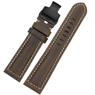 加长特长款表带男真皮胖子粗大手腕专用手表链代用华为GT4手表GT2表带GT3Pro保时捷watch3荣耀/佳明/moto360