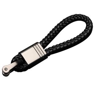 适用于奔驰钥匙扣汽车挂件饰宝马奥迪凯迪拉克钥匙链环编织绳高档