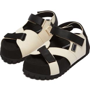 【新品】littlegood复古沙滩鞋女新款百搭厚底运动凉鞋学院风