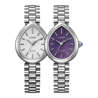 西铁城光动能水滴形时尚简约女表