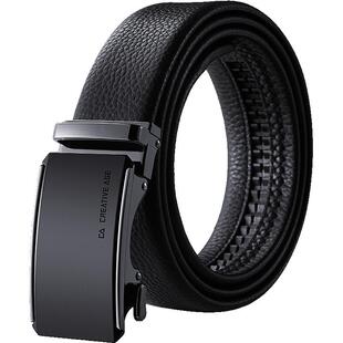 海澜之家皮带男士新款商务头层牛皮自动扣腰带年轻人裤带真牛皮潮