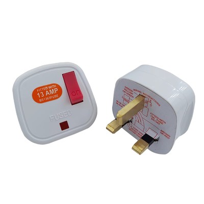 英标接线插头13A英规带保险丝带开关带指示灯电源插头BS装配插头