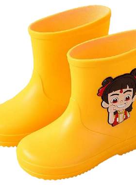 魔童哪吒儿童雨鞋男女宝宝防滑雨靴女童学生小童防水小孩幼儿水鞋