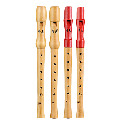 奇美竖笛小学生专用8孔初中6孔德式木质成人演奏英式高音竖笛