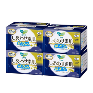 【自营】日本花王F系列卫生巾超薄柔软夜用姨妈巾40cm9片4包