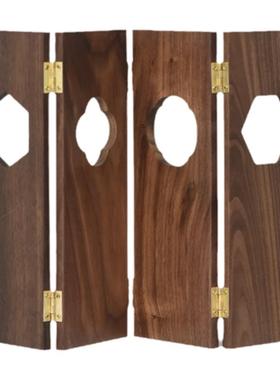 东意文房北美黑胡桃木桌面小屏风