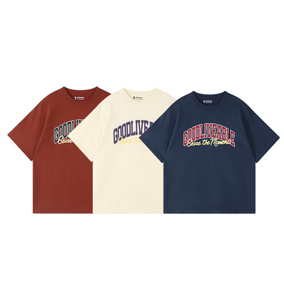 常青藤校园植绒印花7A抗菌T恤