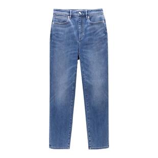 OVVOutlet春夏热卖女装意大利进口面料修身直筒铅笔裤牛仔裤