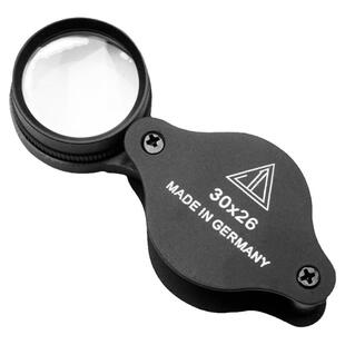 珠宝放大镜30倍可折叠高清鉴定看电路板银元玉石文玩钱币邮票便携