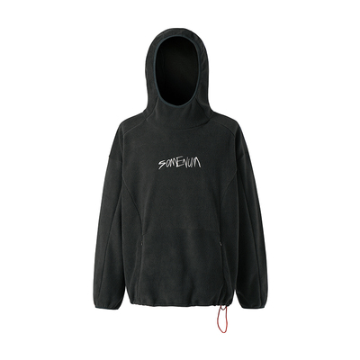 SOMENUM森林 24AW机能休闲弧形结构隐藏袋保暖摇粒绒卫衣冲锋帽衫