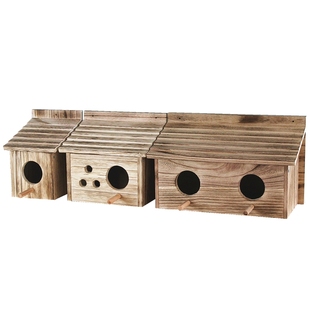 户外鸟窝环保实木小房子鹦鹉繁殖箱定制芦丁鸡保温笼爬虫用具引鸟