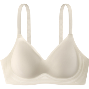 六只兔子大码内衣女小胸聚拢薄款胸罩果冻条软支撑防下垂无痕文胸