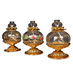 油灯灯盏莲花灯寺庙加厚财神灯供奉佛台神台油灯供佛灯供灯酥油灯