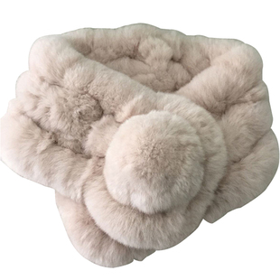 海宁新款皮草围巾女加厚獭兔毛围巾冬季百搭保暖围巾韩版兔毛围脖