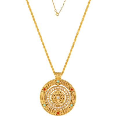 潮宏基臻金臻钻福运连绵黄金钻石项链古法镶嵌足金套链高级礼物X