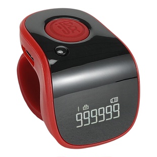 充电计数器电子数显夜光戒指计数器电子念数迷你手指9通道记数器