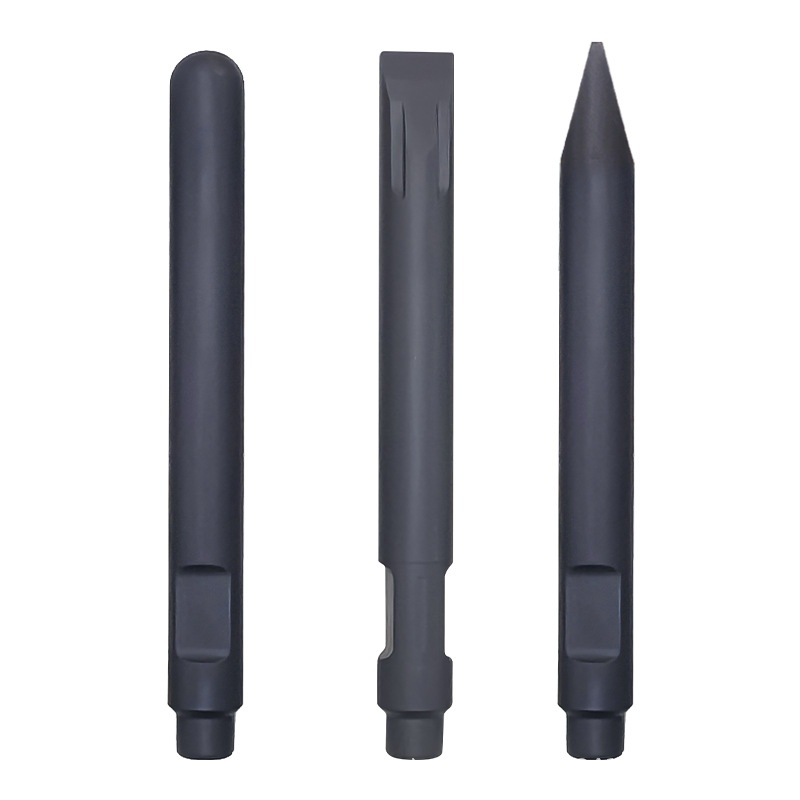 贝利特195炮锤钎杆一字型扁头钢钎矿山型锻打钎杆整体热处理