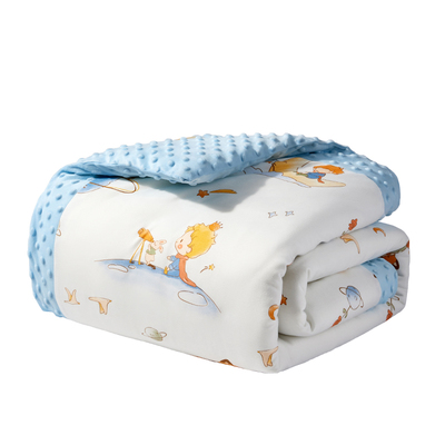 婴儿小被子a类冬季加厚豆豆毯