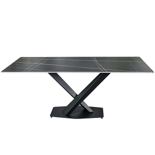 莫家户外长方桌单桌塑木岩板咖啡厅休闲庭院室外方桌子 花园桌椅