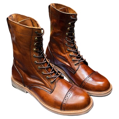 英伦风高帮伞兵靴户外沙漠男靴