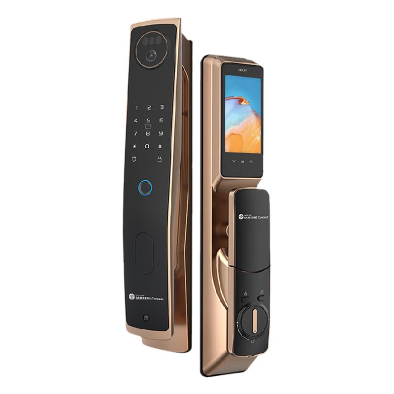 新品三星智家P70智能3D人脸识别可视猫眼指纹锁家用防盗锁密码锁
