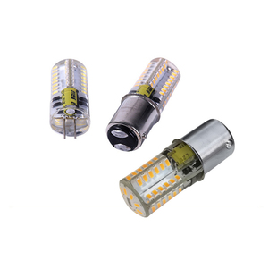 12v白光暖光高亮BA15S指示灯1156单触点防水B15船灯BA15D LED灯泡