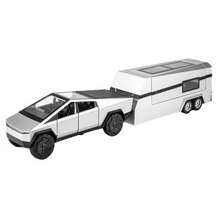 超大号特斯拉赛博皮卡模型合金房车玩具车男孩仿真儿童小汽车摆件