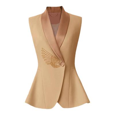 一粒扣高端气质收腰马甲