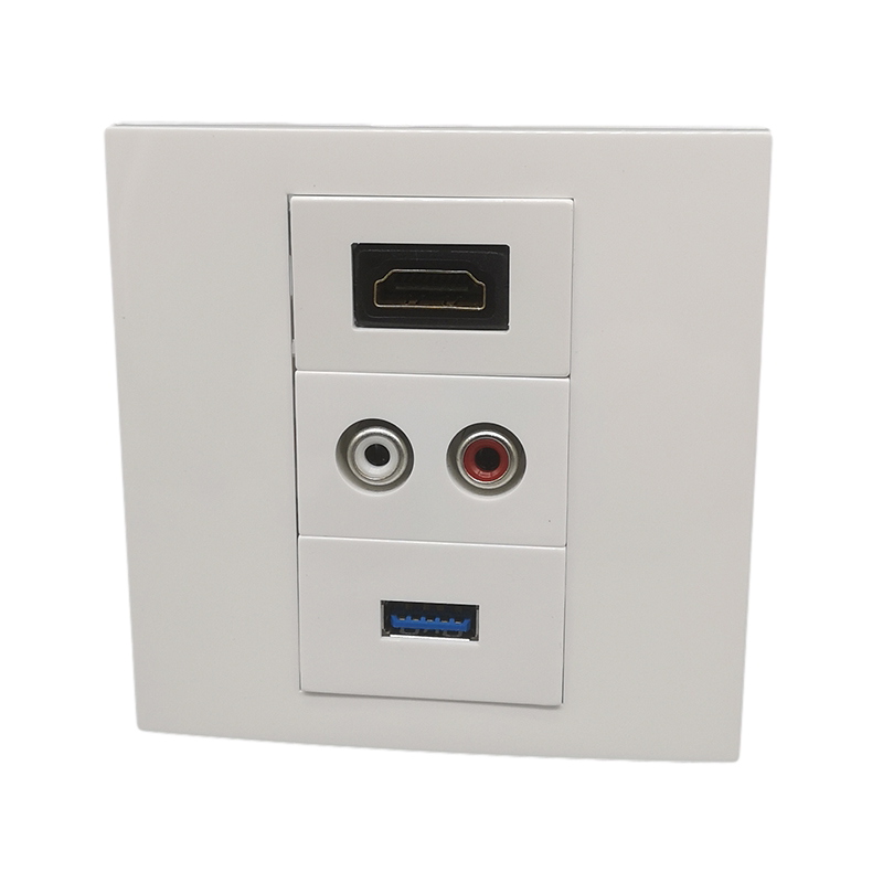 USB3.0直头音频莲花+HD音频插座