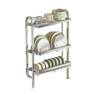 厨房置物架水槽窄边沥水碗架免打孔上墙放碗碟盘收纳小型洗碗架子