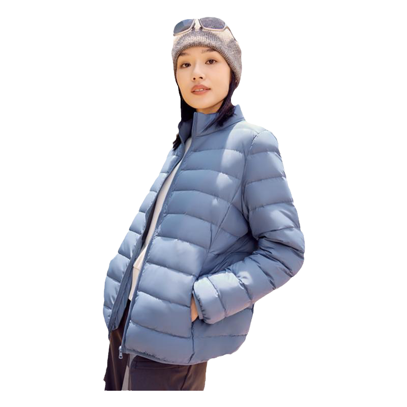 雅鹿短款立领轻薄款羽绒服女春冬时尚爆款小个子纯色保暖羽绒外套