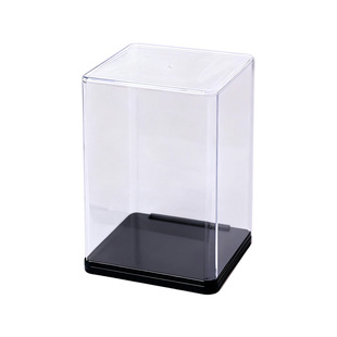 草莓熊盲盒收纳展示架单个透明哪吒手办收纳盒适用泡泡玛特展示盒