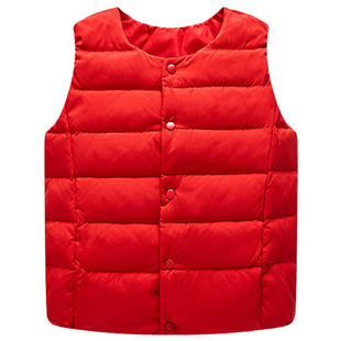 巴布豆儿童羽绒马甲2023秋冬款女童男童羽绒坎肩宝宝保暖内胆背心