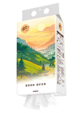 清风山水4层250抽悬挂式抽纸