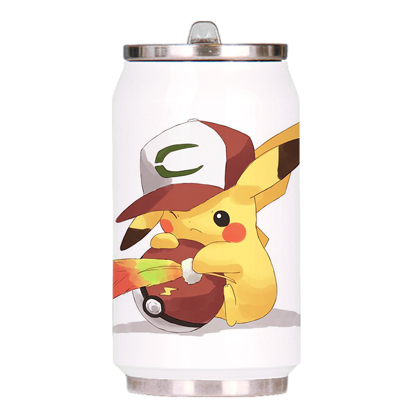 宠物小精灵周边水杯宝可梦pokemon同款大侦探皮卡丘易拉罐保温杯