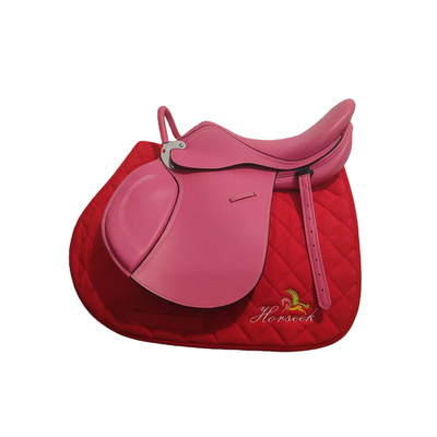 超纤粉色综合马鞍野骑网红马鞍