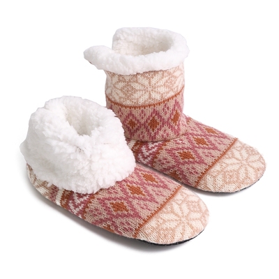 冬天女士加绒加厚毛线暖脚地板袜