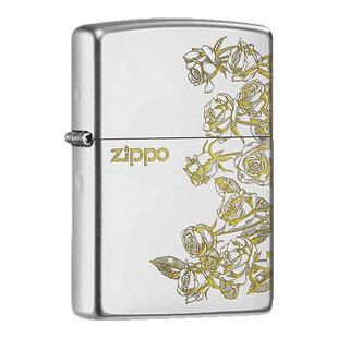 情人节送男士生日礼物高颜值 zippo打火机 热恋玫瑰 防风煤油火机