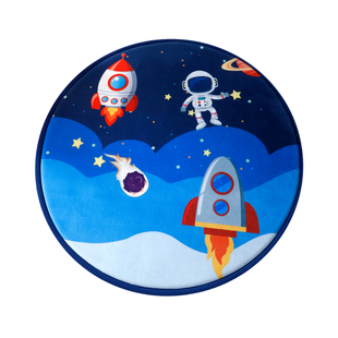 卡通圆形地毯可爱卧室地毯床边加厚防摔地垫儿童房地毯家用可定制