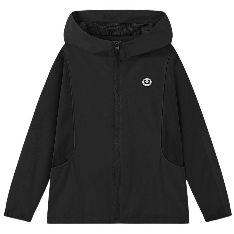 【运动系列】男童春季新品中大童亲肤长袖跑步撞色健身连帽外套