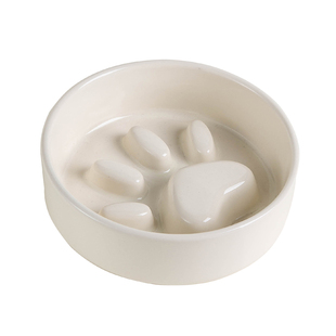 Petdebby狗狗慢食碗陶瓷宠物碗防噎防黑下巴猫咪缓食盆幼猫喂食碗